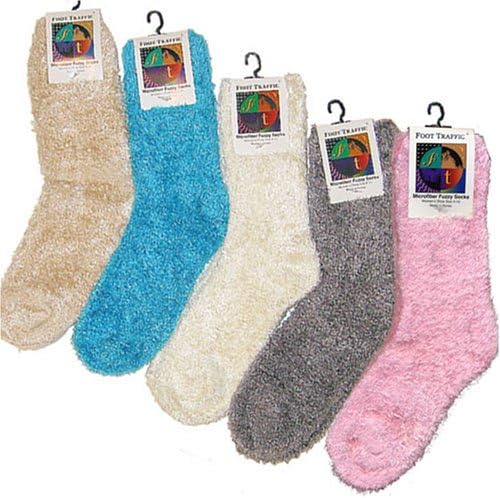 Soft & Warm Microfiber Fuzzy Socks- Multiple Colors- One Size