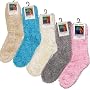 Soft and Warm Microfiber Fuzzy Socks in Your Choice of Colors: Champagne, Turquoise, Ivory, Smoke or Candy Cane Pink By Foot Traffic