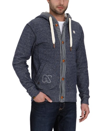 G-Star Men's Hibiki Hooded Sweatshirt, Sapphire Blue Heather, Medium