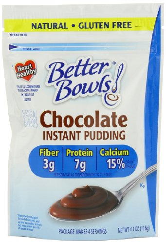 Better Bowls Pudding, Chocolate, 4.1 Ounce (Pack of 7) by Better Bowls