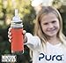 Pura Sport Big Mouth Silicone Sport Top, Orange (Plastic Free, NonToxic Certified, BPA Free)