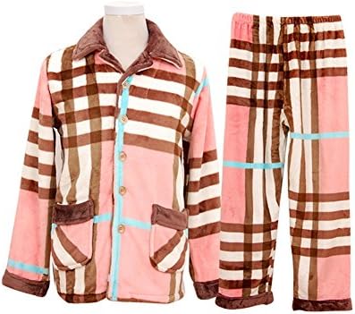 Bestpjs Flannel Family Matching Couples Pajamas Set Women Sleepwear for Men XX-Large Men Orange