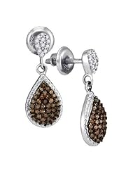 0.50CTW COGNAC DIAMOND MICRO-PAVE EARRING