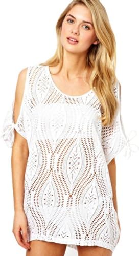 White Lace Blouse Sexy Cover-ups Plus Size