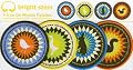 Bright Stem Vintage Accessories 4 Sew On / Iron On Embroidered Patches Cloth Woven Badges Duck Rabbit Robin Squirrel