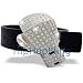 Boxing Champion Glove Iced Out Silver Hip Hop Belt Buckle