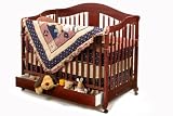 Stork Craft Rochester Stages Crib With Drawer In Cherry