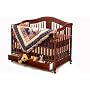 Stork Craft Rochester Stages Crib With Drawer in Cherry