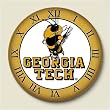 Wood clock~ Georgia Tech ~Artworks Home Accents~ large kitchen wall clocks~ code 966