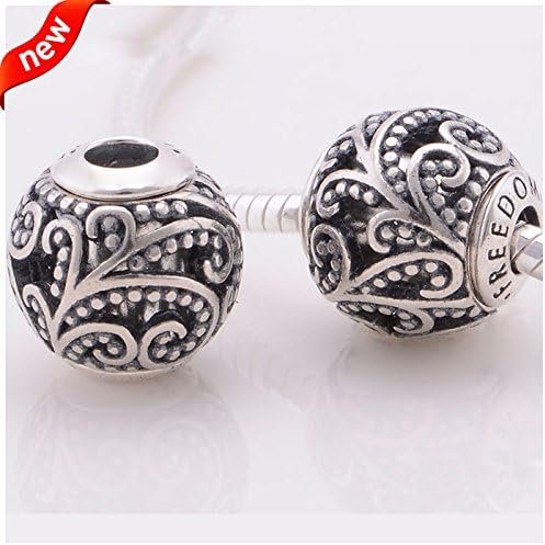 DIY Fits for Pandora Bracelet Freedom Essence Charms 100% 925 Sterling Silver Beads 1.56g