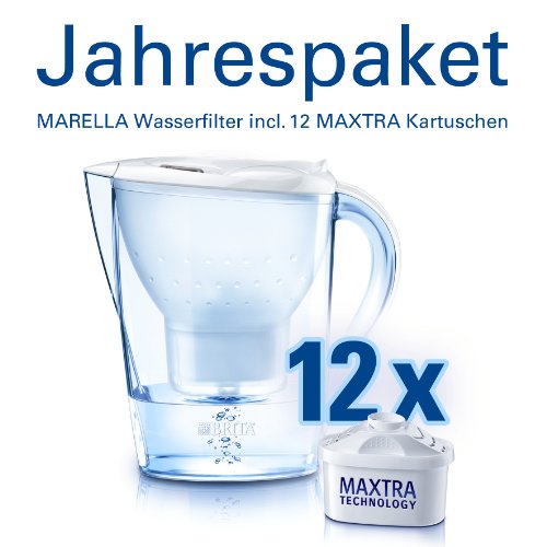 Brita Wasserfilter Jahrespaket Marella Cool weiß