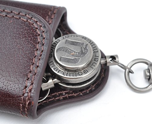 Belt Tree Fashion Genuine Leather Men Key Chain Simple Luxury Wallet (Coffee)
