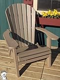 PHAT TOMMY Deluxe Folding Recycled Poly-Wood Adirondack Patio Chair-Weatherwood