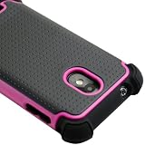 CellJoy Triple Defender Layered Back Cover Case for Samsung Galaxy S II, Epic 4G Touch (SPH-D710, SCH-R760) (Sprint / US Cellular) Samsung Galaxy S II - Hot Pink and Black [CellJoy Retail Packaging]