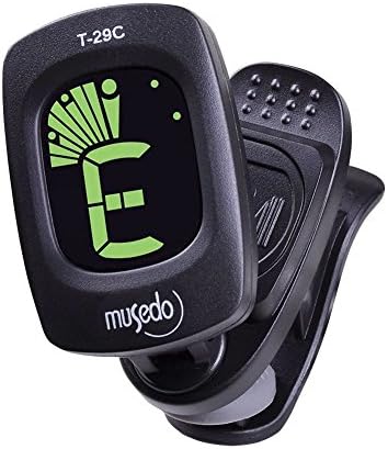 Musedo Clip-on Tuner for Guitar Bass Violin Ukulele and Banjo