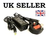 30W Netbook Charger for Acer Aspire One D150-1BK D150-1BR D255-2509 D255-N55DQKK D255-2DQKK D255-2DQRR D255E-N55DQKK D255E-13DQCC D255E-13DQRR D255E-13639 D255E-13DQWS D255E-N55DQRR D255E-N55DQWS D255E-13DQKK D257-13DQRR + UK Lead Power Cord Cable