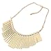 Bestpriceam 1pc Women Multilayer Chain Tassels Choker Bib False Collar Necklace (Gold)