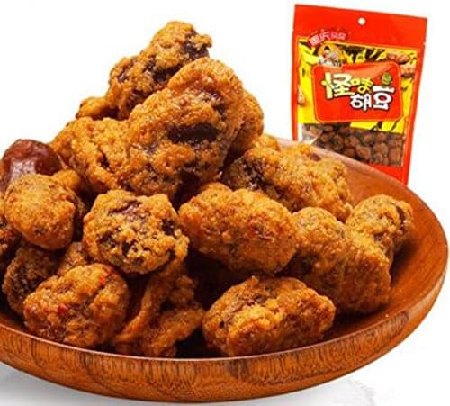 Helen Ou@ Chongqiang Speciality: Traditional Special Flavor Broad Bean Snack Crab Ovary Taste 420g/14.82oz/0.93lb