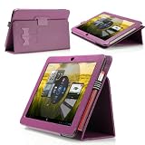 MoKo(TM) Folding Cover Case With Stand for Acer Iconia Tab A200 Android Tablet (Purple)