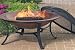 CobraCo FB6132 Round Cast Iron Copper Finish Fire Bowl with Screen and Cover