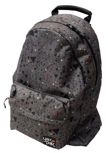 1586 - Classic Backpack in Grey Geometry by Yak Pak