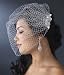 Crystal Floral Comb with Ivory Cage Wedding Veil