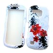 Samsung Continuum i400 (Verizon) Snap On Protector Hard Case "Artistic Red Flowers" Design