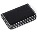 Wastar Stylish Business Card Case Holder Premium Pu Leather Name Card Holder Case with Supple Gift Bag (Ideal for Gift) - Black