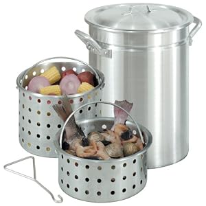 Bayou Classic Aluminum Great Lakes Boler with 2 Baskets - 42 qt.