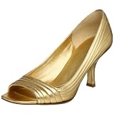  : Nine West Women's Karta Peep Toe Quilted Pump,Gold,9.5 M US