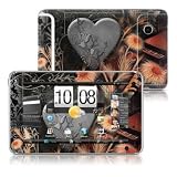 Black Lace Flower Design Protective Decal Skin Sticker for HTC Flyer Android Tablet