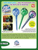 Aqua Globes Mini Glass Plant Watering Bulbs - 9 Pack