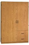 Sauder Beginnings Wardrobe Storage Cabinet in Oregon Oak