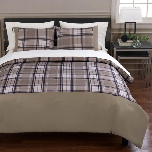 Beverly Hills Polo Club Derby 3-Piece Full/Queen Comforter Set, Mocha