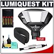 LumiQuest Quik Bounce Flash Diffuser + Cinch Strap + Batteries + Accessory Kit for Canon 220EX 270EX 430EX 580EX II, Nikon SB-400 SB-600 SB-800 SB-900, Olympus FL-20 FL-36 FL-50, Pentax AF-360FGZ AF-540FGZ Flashes