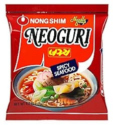 Nong Shim Neoguri Spicy Seafood Udon Type Noodle, 4.2-Ounce Packages (Pack of 20)