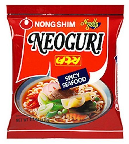 Nong Shim Neoguri Spicy Seafood Noodle Ramyun, 4.2-Ounce Packages (Pack of 20)