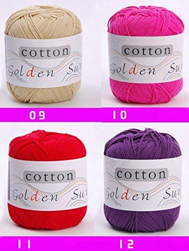 leattyer Soft Bamboo Crochet Cotton 50g New 32 Colors Pick Knitting Yarn for Small and Cute Kids Crafts (12)