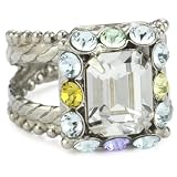 Sorrelli Running Water Emerald Cut Crystal Bor