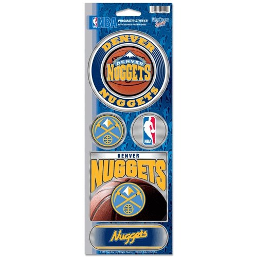 Denver Nuggets Official 10.5" x 4" Prismatic Decal Set