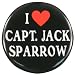 Pirates Of The Caribbean - I Heart Cpt Jack Button