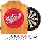 NHL Detroit Redwings Dart Cabinet includes Darts and Board