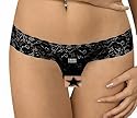 Eros Veneziani String Tanga ouvert, No 2539, schwarz