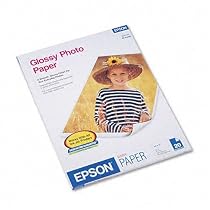 Epson Glossy Photo Paper, 8.5 x 11 Inches, 20 Sheets per Pack (S041141)