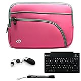 Pink Retro Design Slim Protective Soft Neoprene Cover Carrying Case Sleeve  ....