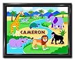 Wild Animals Large Gloss Black Personalized Print