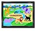 Wild Animals Large Gloss Black Personalized Print