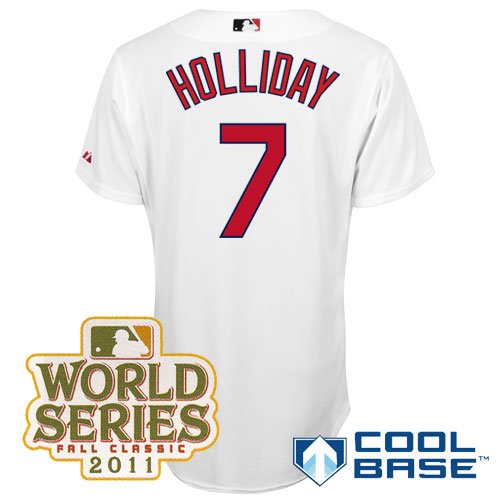 St. Louis Cardinals Authentic Matt Holliday Home Cool Base Jersey w/2011 World Series Patch