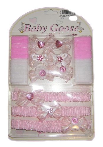 Baby Goose Hair Accessories, Pink/White