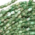 China Jade 4 x 6mm Tapered Barrel Tube Beads / 15 Inch Strand